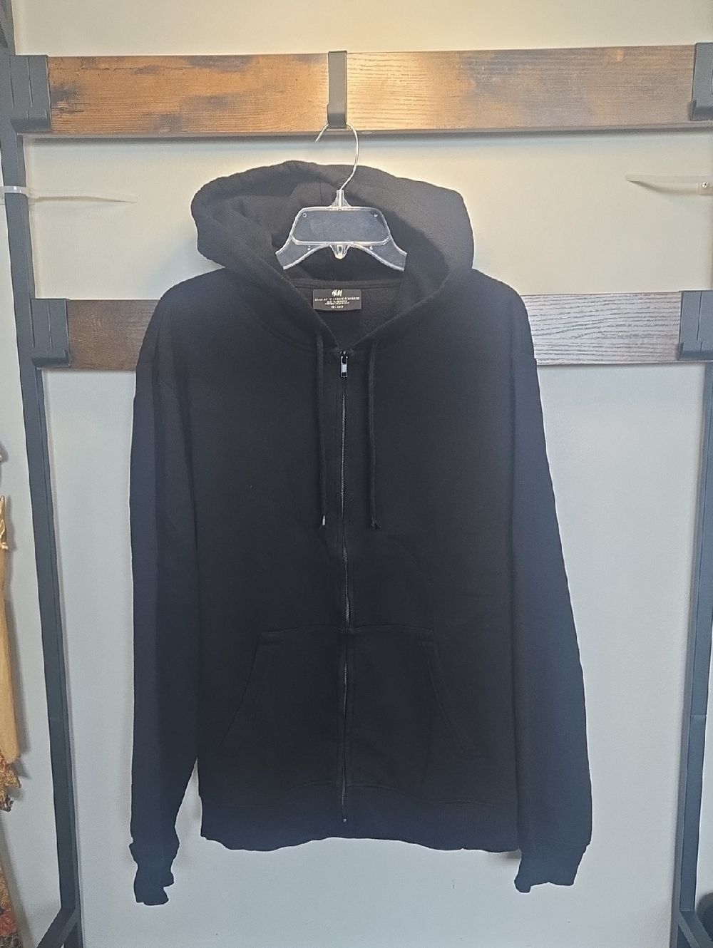 H&M Men’s Black Full-Zip Hoodie Sweater